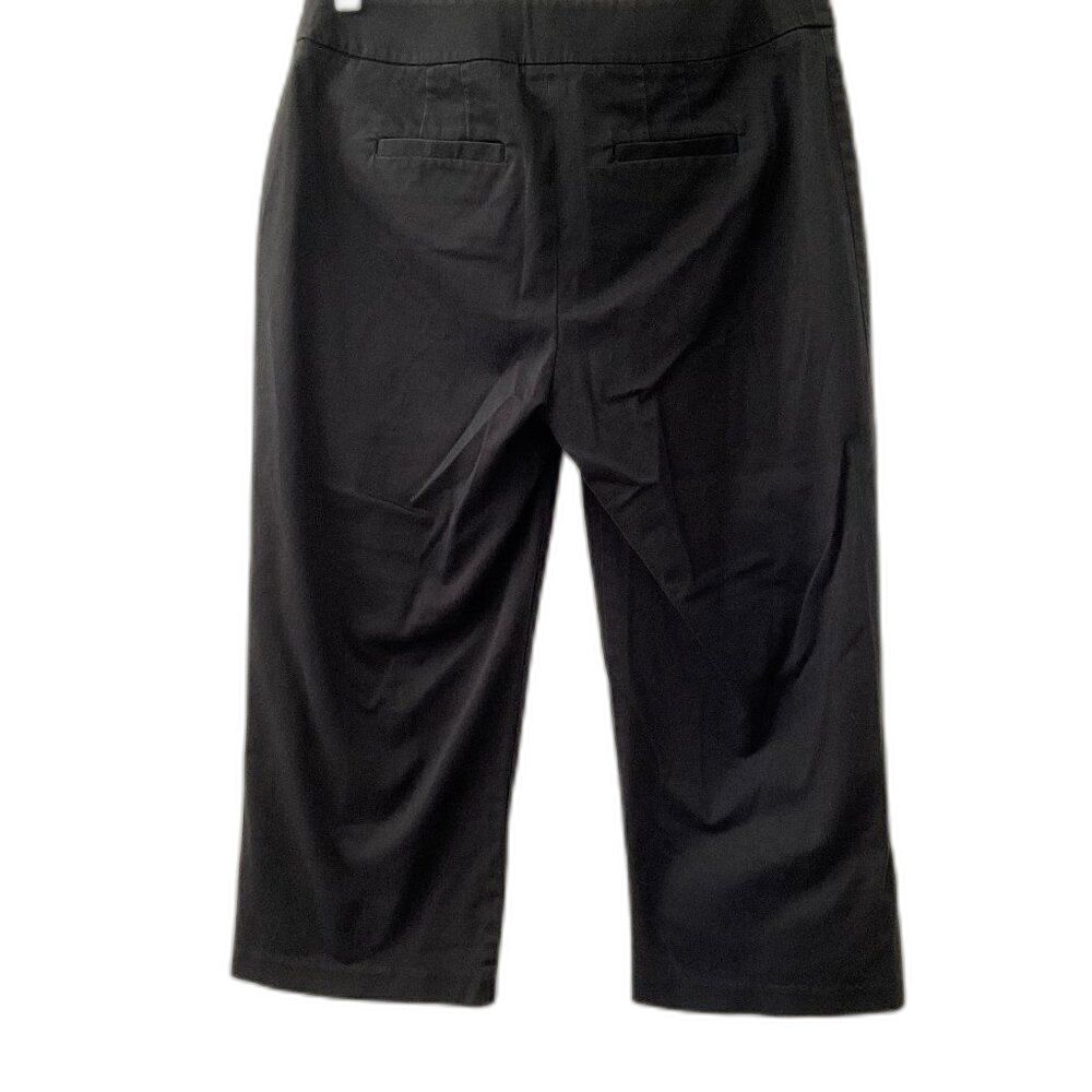 Croft & Barrow Black Petite Stretch Capri Pants Size 10P